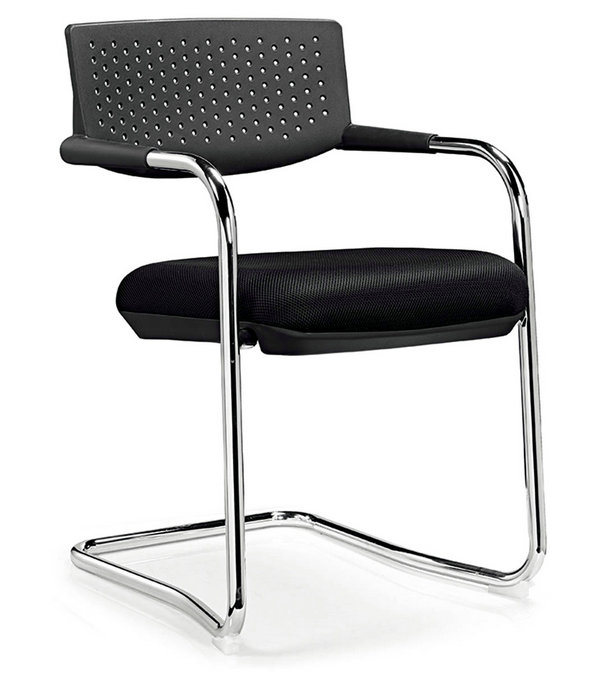 Office furniture modern visitor chair without casters,low mesh back fabric seat Stacking conference meeting Chairs
