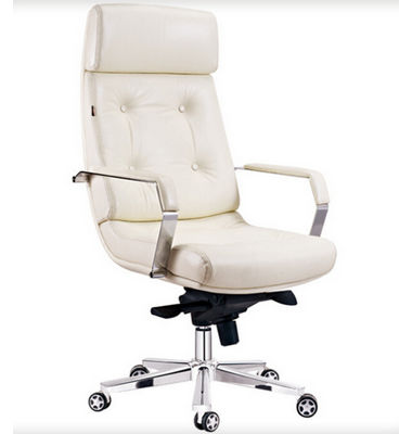 White rotatable heated and removable office chair from high quality furniture supplier