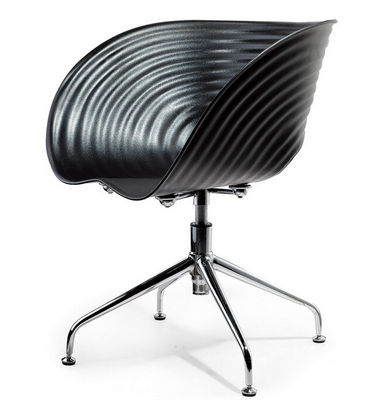 plastic leisure chair with chromed leg