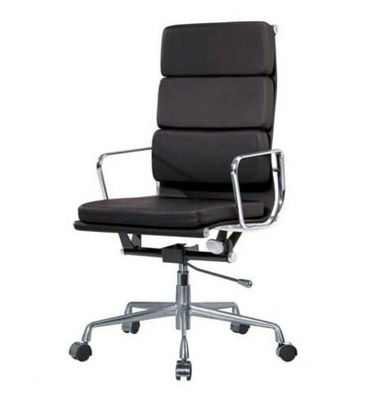 NEW style fashion HOT sale popular metal chrome swivel base and gas lift computer high back metal frame office chair