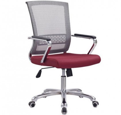 Competitive Commercial Mesh Staff Office Chair Steel Frame ArmChair Manufacture in China