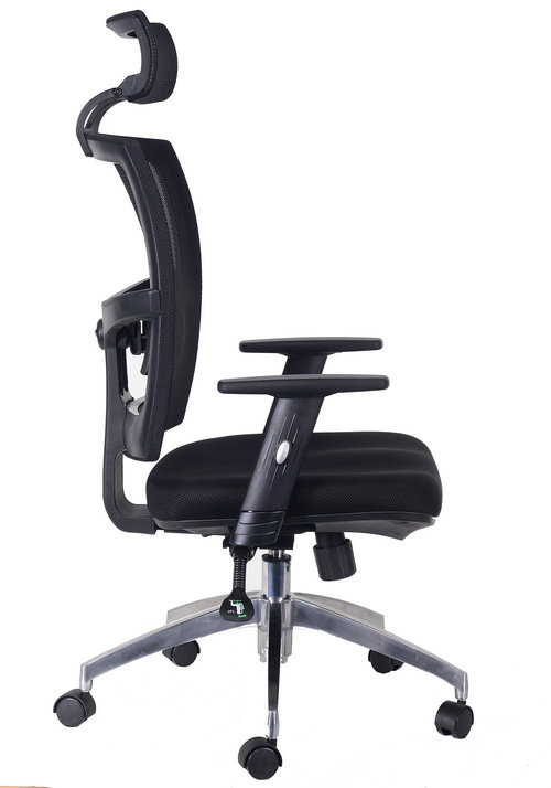 High back quality manager ergonomic computer black mesh swivel desk office chair with headrest -2