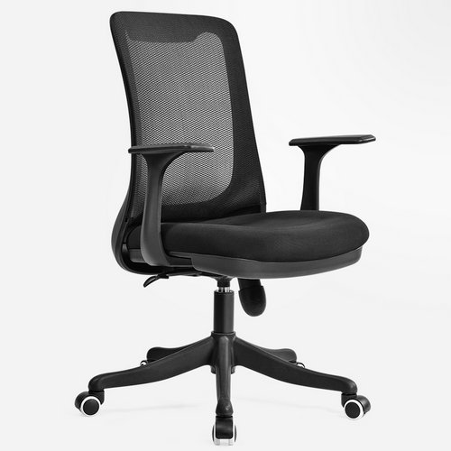 Professional staff computer office desk mid back task chair imported mesh best ergonomic conference chairs -3
