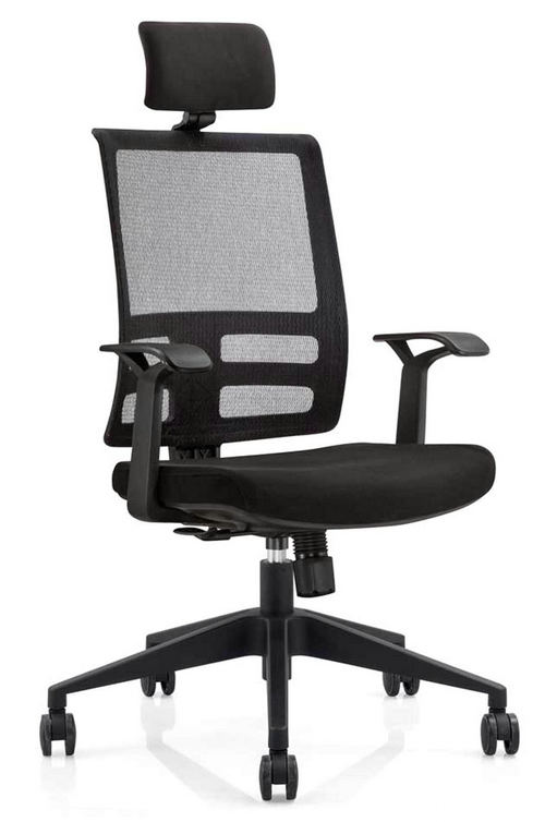 ergonomic high back mesh executive office chair with lumbar support for meeting room -1