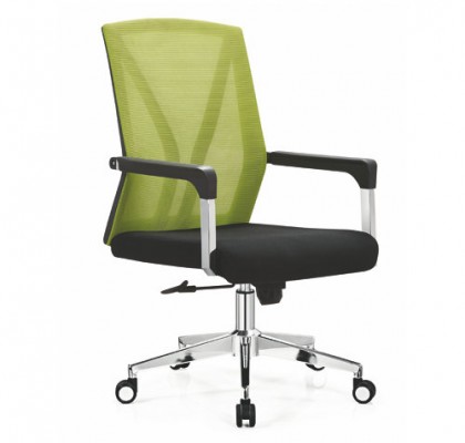 Foshan Mesh Chair with Bright Base Net Back Staff  Office Seats Conference Chair Low Price